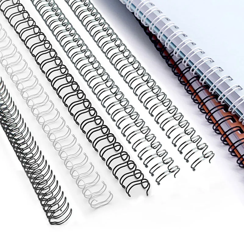 Metal Double Coil Binding Wire Loop 20pcs 3:1 Pitch 6.4/7.9mm Calendar Loose-Leaf Notebook Spring Iron Ring Machine Binder Accessories
