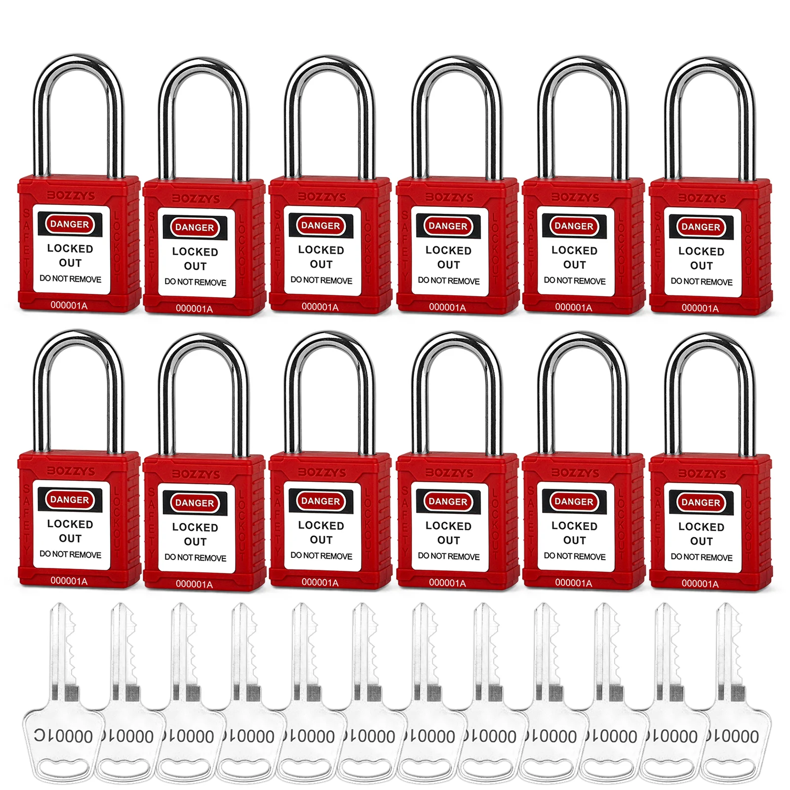 Elektrische Lockout/Tagout Geïsoleerd Hangslot Set-10 Pack, Groen