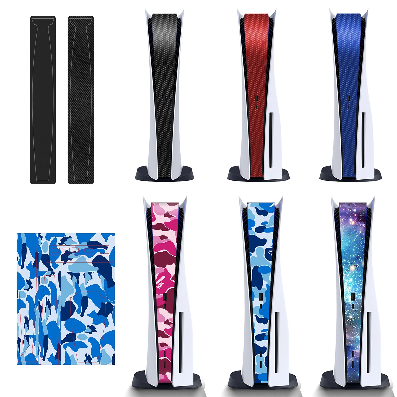 Console Ps5 Pelle Centrale Integrale Versione Disco Ps5 Host Striscia Centrale Adesivo Console Parte Centrale Protezione Striscia Pellicola Ps5 Sticke