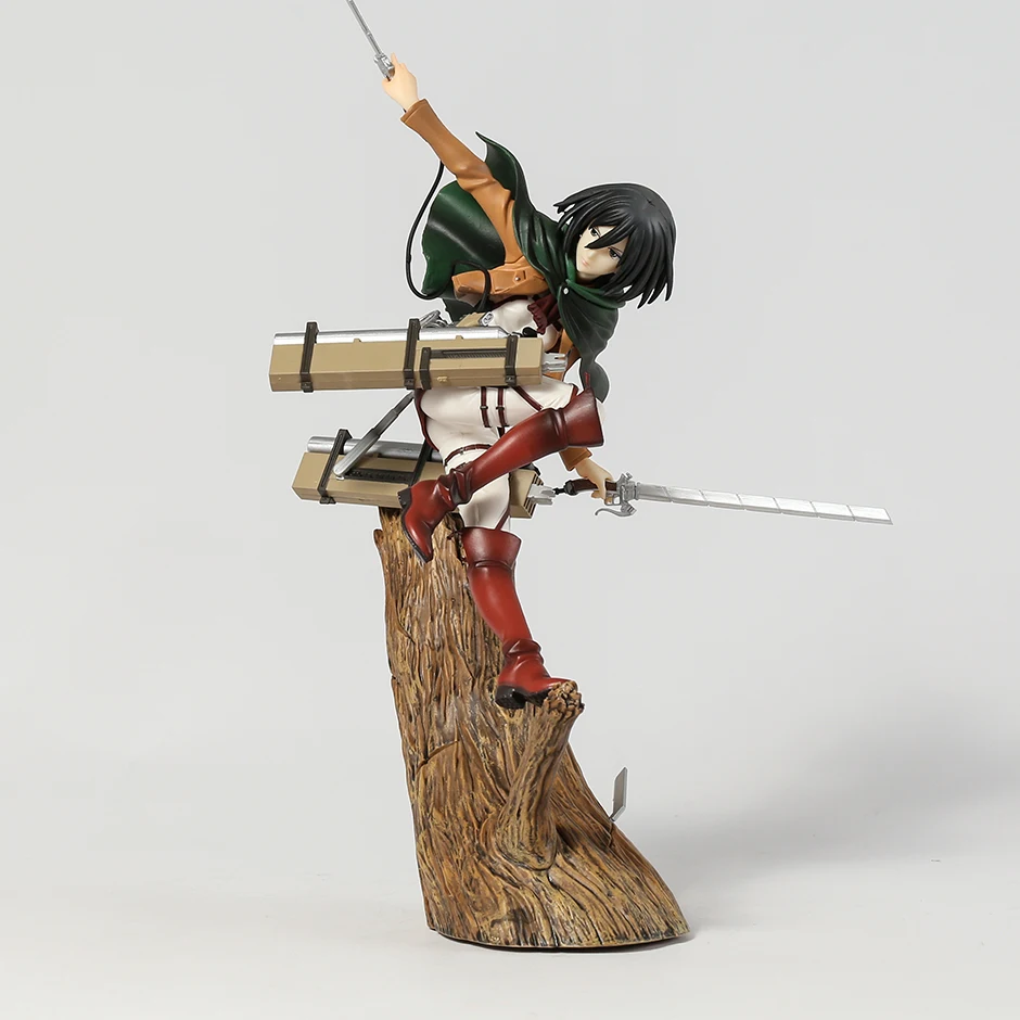 Attack On Titan Levi Figure Mikasa Ackerman Eren Jaeger Figurine Anime  Model Doll Toy 36cm - AliExpress