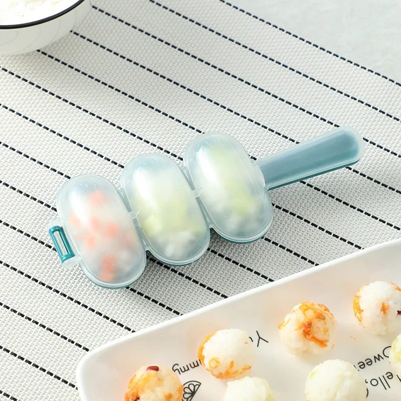 [H]1PC 창의력 쌀볼 몰드 스시 몰드 메이커 DIY 스시 메이커 어린이용 쌀 생산용 쌀 몰드 6.89*2.76*1.18인치