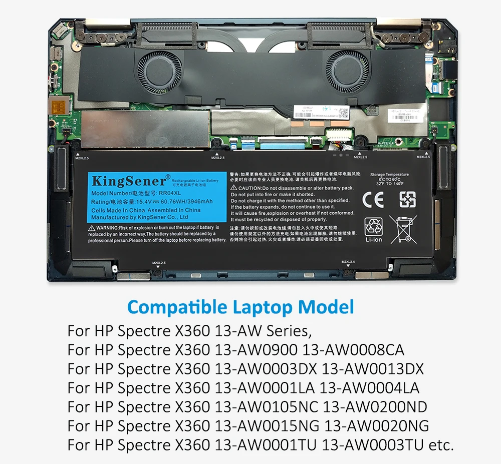 Spectre X360 13-AW0900 13-AW0090CA 13-AW0003DX 13-AW0001LA 13-AW0001LM 60.76WH