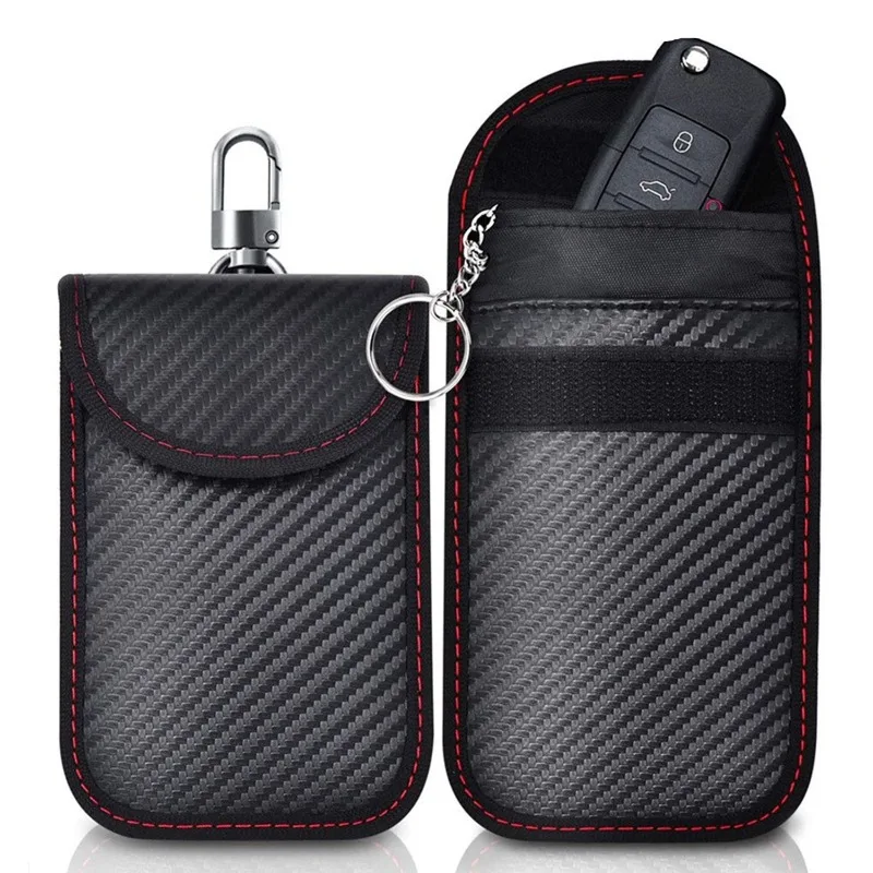 Premium Carbon Fiber RFID Shielding Key Pack - Anti-theft and Anti-loss Car Accessory