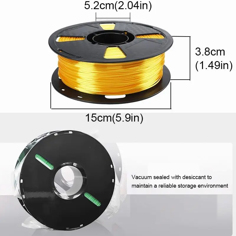 Silk Shiny Blue Purple and Yellow 3D Printer Filament, Comgrow 3D Printing Materials Silk PLA 1.75mm,+/-0.02mm - 3