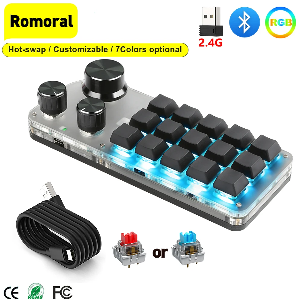 Programming-Macro-Custom-Keyboard-2-4G-Bluetooth-USB-3-Mode-RGB ...