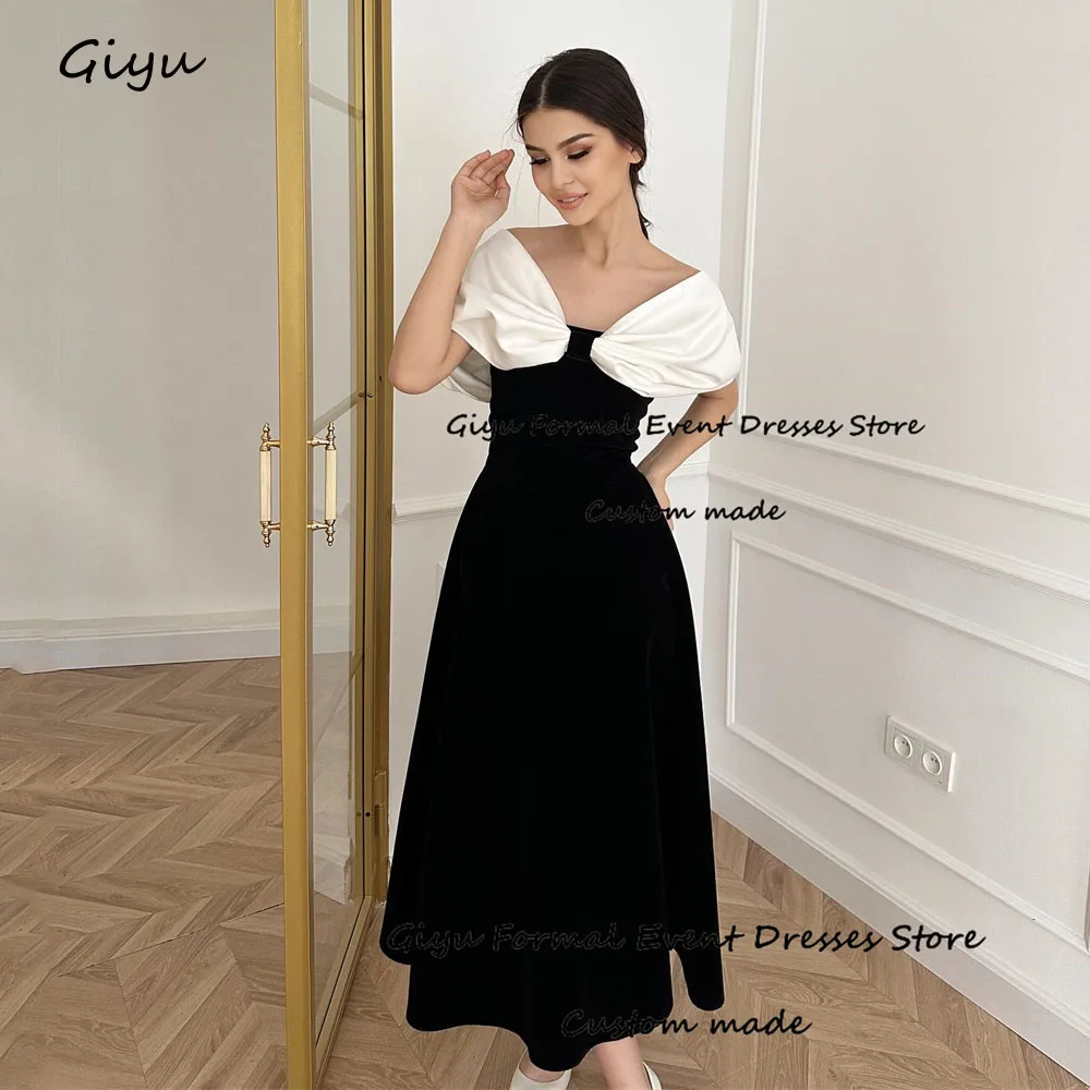 

Giyu Elegant A-line Evening Gown Dress Strapless Ankle-Length Wedding Party Dress Prom Dress Vestidos De Noche Elegantes 2024