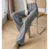 Hot Sale Classic Daily Women Sweatpants Lady Solid Color High Waist Trousers Female Casual Baggy Straight Leg Pants - Image 4
