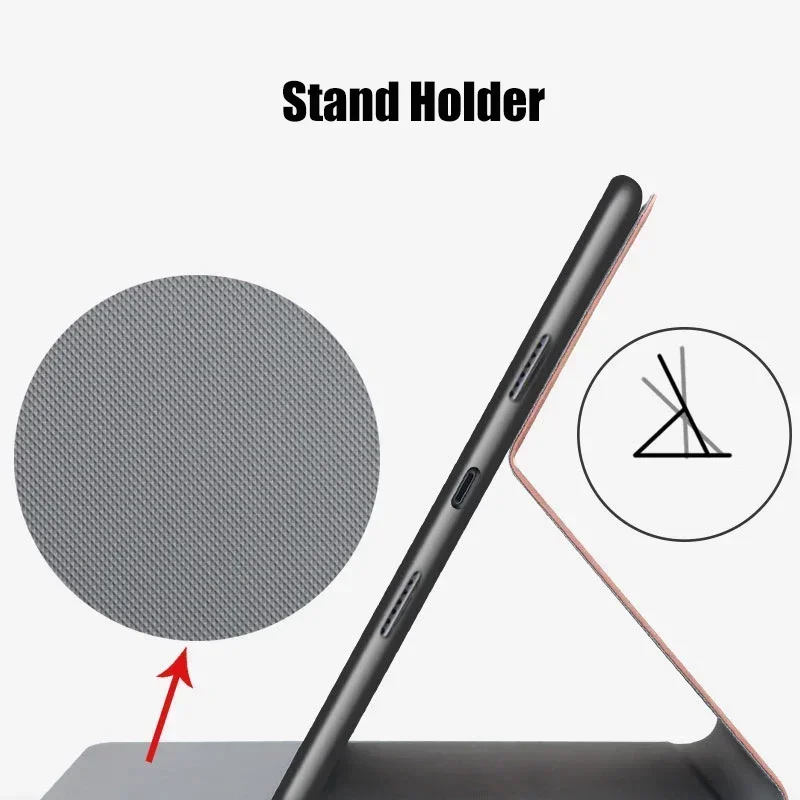 Premium Leather Folding Stand Tablet Case with Deer Head Design