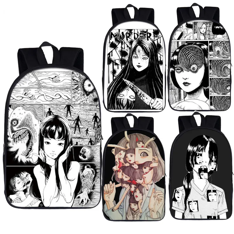 

Horror Manga Backpacks Women Men Rucksack Backpack Japanese Shintaro Kago Junji Itou Schoolbag For Teenage Girls Boy Book bags