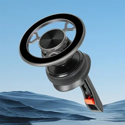 360° Magnetic Car Phone Holder with Stand Mount Support (A02 - air vent - gray)