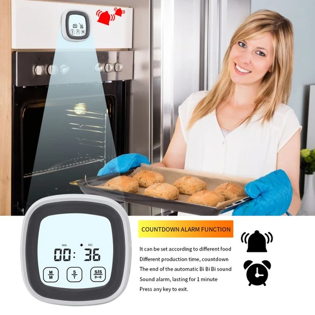 Smart Temp Wireless Touchscreen Kitchen Thermometer with Timer Milk Powder  Grill BBQ and Cooking Temperature Monitor for Food - AliExpress