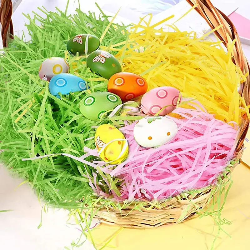 Multicolored Shredded Crinkle Paper Strands Shredded Crinkle Confetti DIY Gift Box Filling Party Wedding Decor Gift Bag Candy