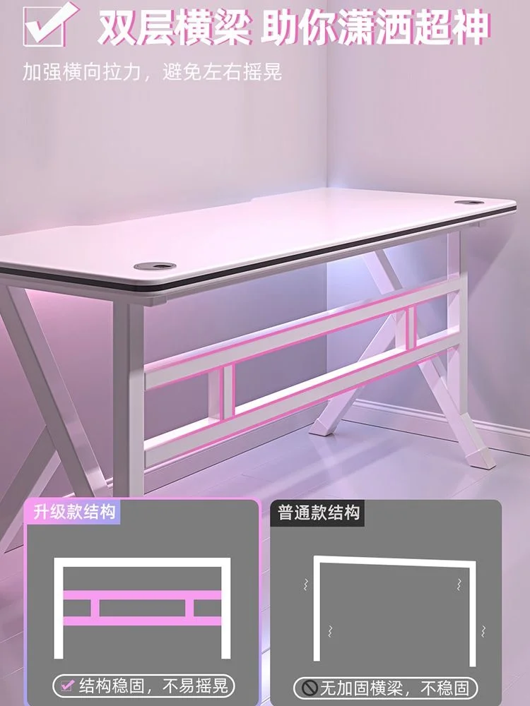 White Bed Table Laptop Computer Desk Storage Study Girl 1 Shaped Organizers  Desk Bedroom Women Rangement Bureau Dressing Room - Computer Desks -  AliExpress