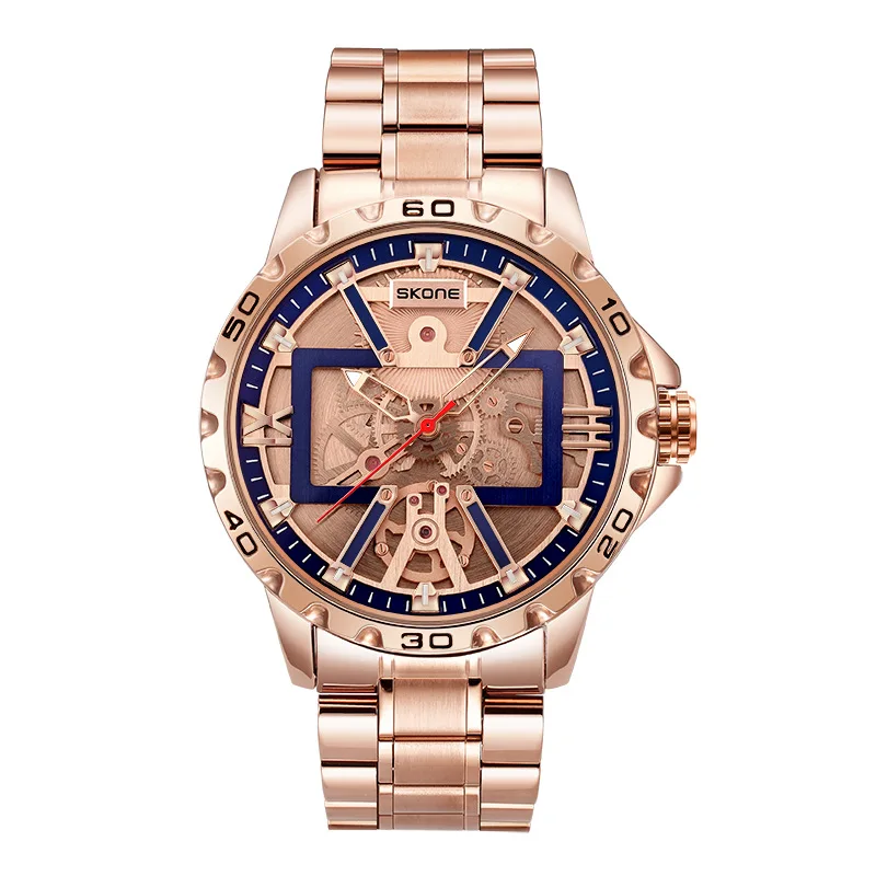 The Round Minimalist Men Big Dial Mechanical Style Watches Stainless Steel Band Fashion Casual Quartz Watch Relogio Masculino