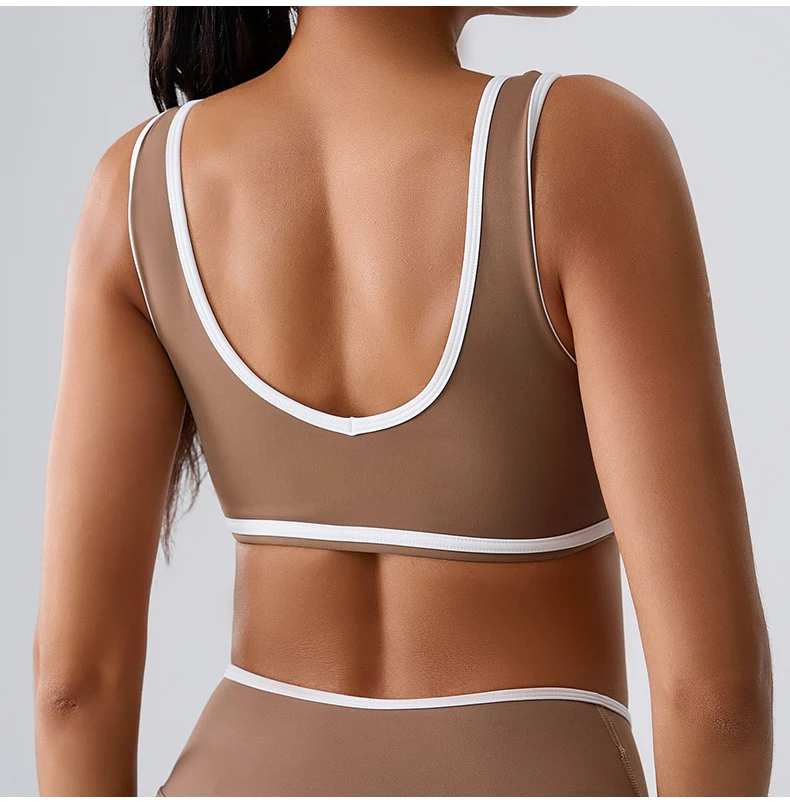 Description Picture 5 of itemWomen Sport Bras Splicing Fitness Tank Breathable Women Underwear Yoga Tops Bra Crop Top Gym Wear Women Push Up Workout Clothes