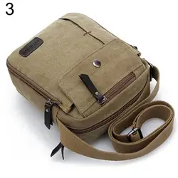 Men's Simple Casual Canvas Crossbody Sling Bag - Multifunctional Outdoor Shoulder Bag (Khaki)