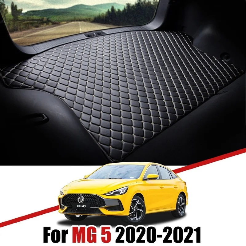 

Custom Car Trunk Leather Mats For MG 5 2020 2021 Waterproof Non-Slip Liner Tray Cargo Accessories