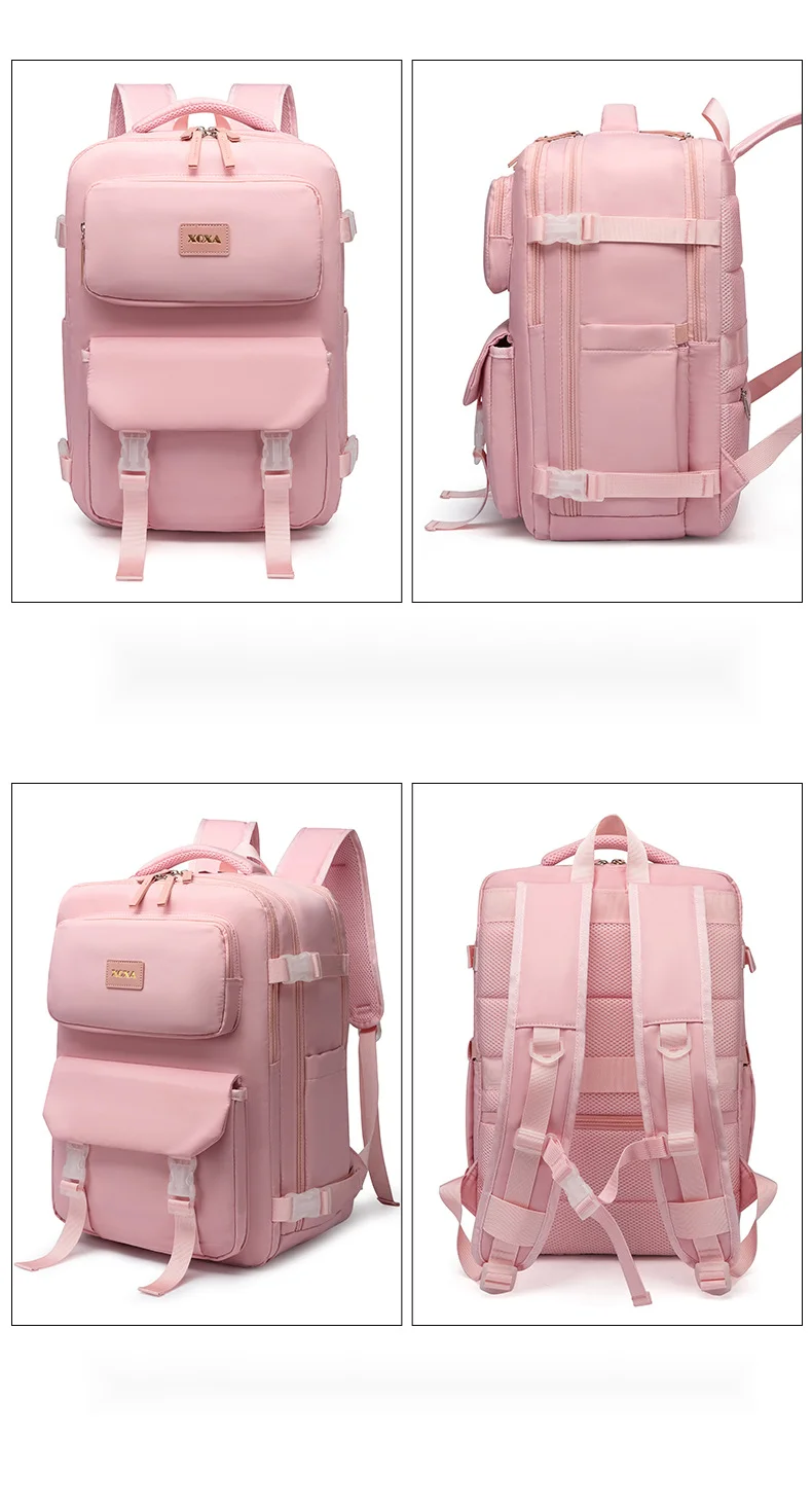 2024 New Women's Versatile Sweet Student Anti Splashing Multi functional Large Capacity Backpack_voghion.com