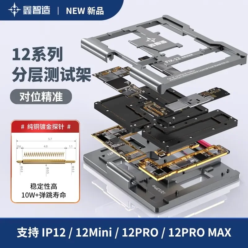 XZZ iSocket Motherboard Test Fixture for iPhone 16 15 14 13 12