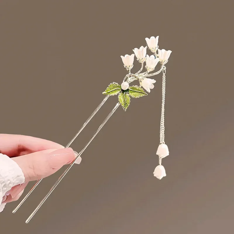 Charm metal hairpins retro antique tassel phoenix student pearl rhinestone butterfly hair stick jewelry wedding hair accessories