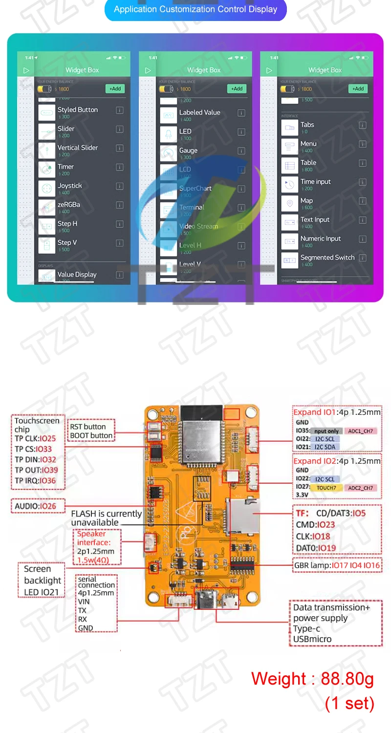 TZT ESP32 LVGL WLAN- und Bluetooth-Entwicklungsboard 2,8 Zoll LCD TFT-Modul 240*320 Smart Display Bildschirm mit Touchfunktion – Detail 4