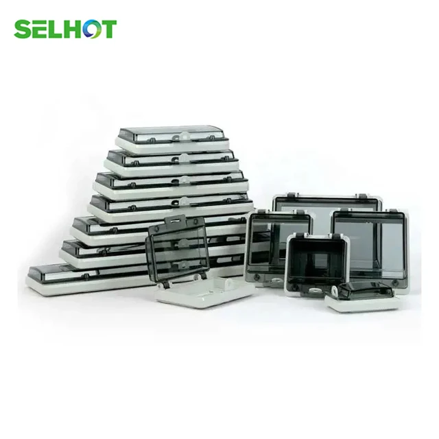ฝาครอบหน้าต่างกันน้ำแบบใส SELHOT SHW รุ่นใหม่ พร้อมตัวล็อค ป้องกันฝนระดับ IP67 สำหรับเบรกเกอร์ไฟฟ้า มองเห็นได้ชัดเจน 1