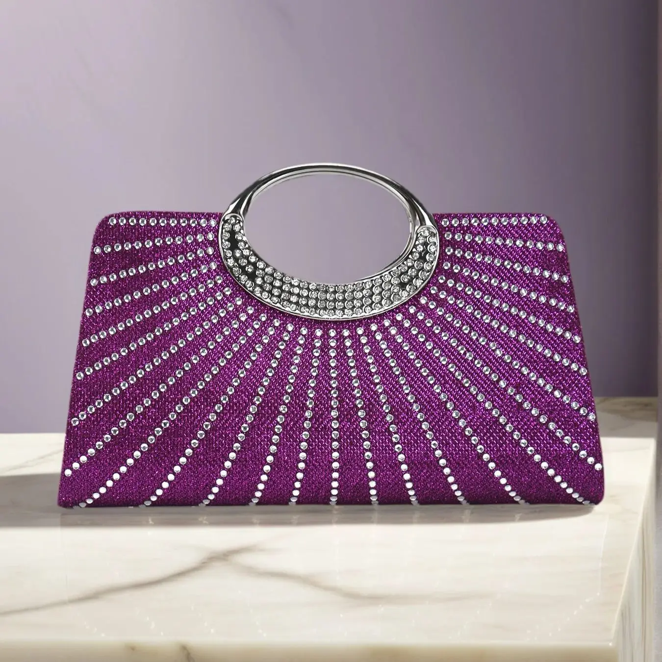Glitter Evening Clutch Bags Rhinestones Bridal Handbags