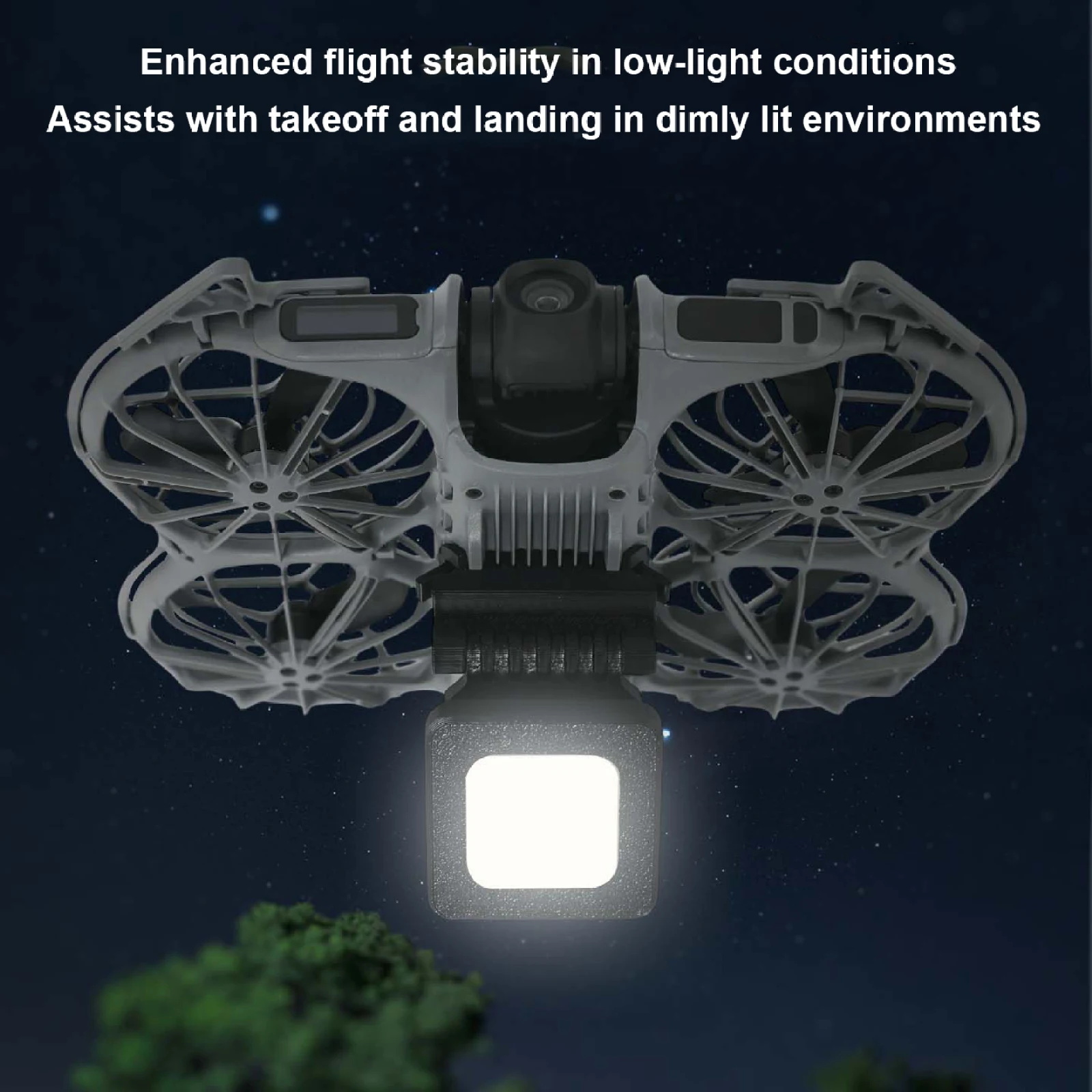 Feu de navigation LED rechargeable pour DJI Neo 2 avec câble de recharge USB-C, prêt à être utilisé.