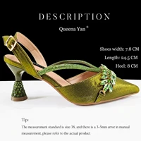 Élégance festive: sandales à bout pointu de haute qualité pour femmes, chaussures à dos à bandoulière Design à la mode pour fête de mariage 5