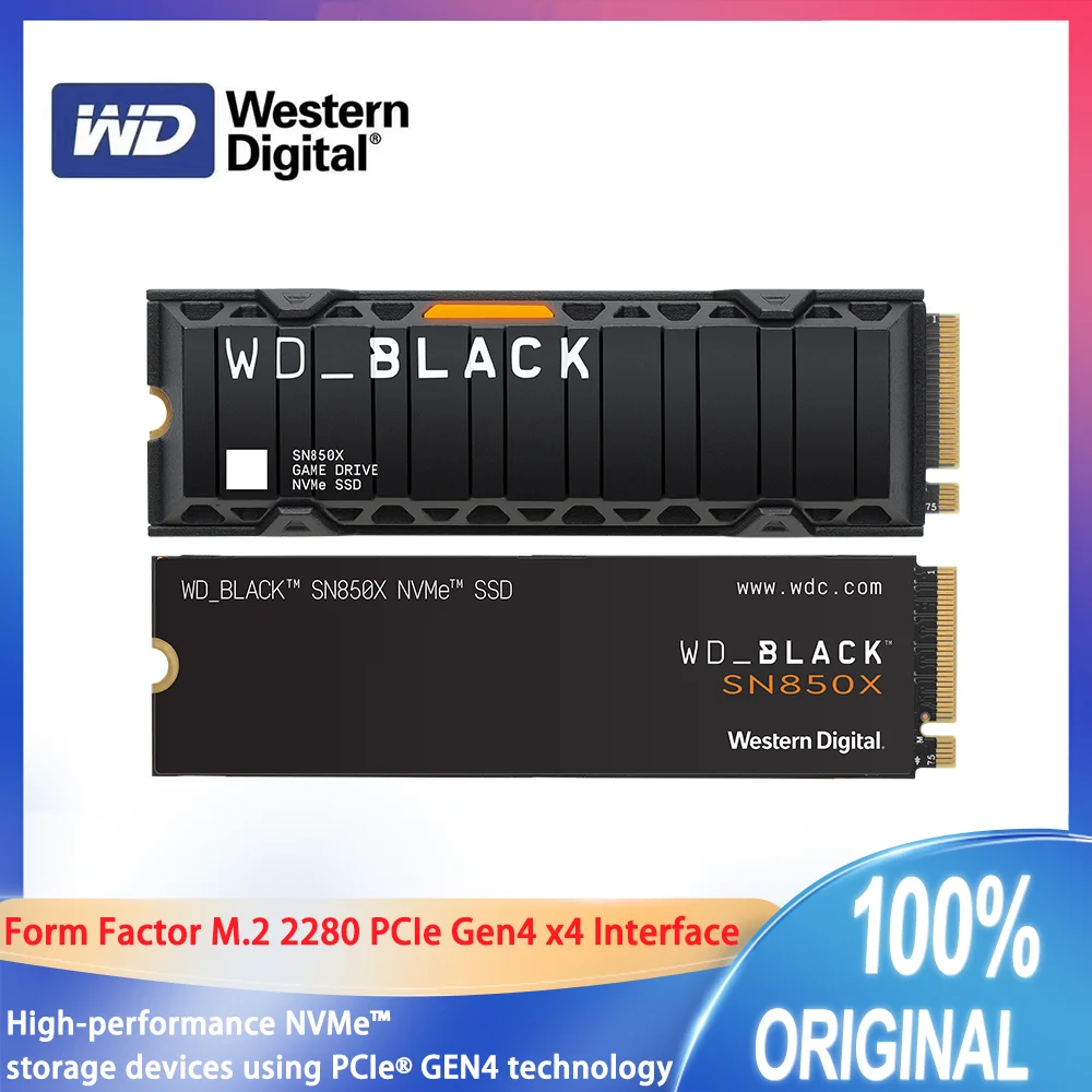 Wd Black Sn850x 1tb 2tb Nvme Internal Gaming Ssd Solid State Drive With  Heatsink Works With Playstation 5 Gen4 Pcie M.2 2280 - Solid State Drives -  AliExpress