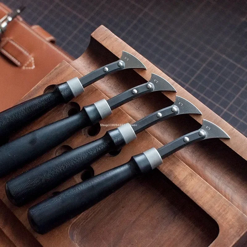 Leather Fan Head Pressing Edge Tool 1.0-2.5mm DIY Leather Goods watch Band wallet Welt Decorative Line Engraving Leathercraft