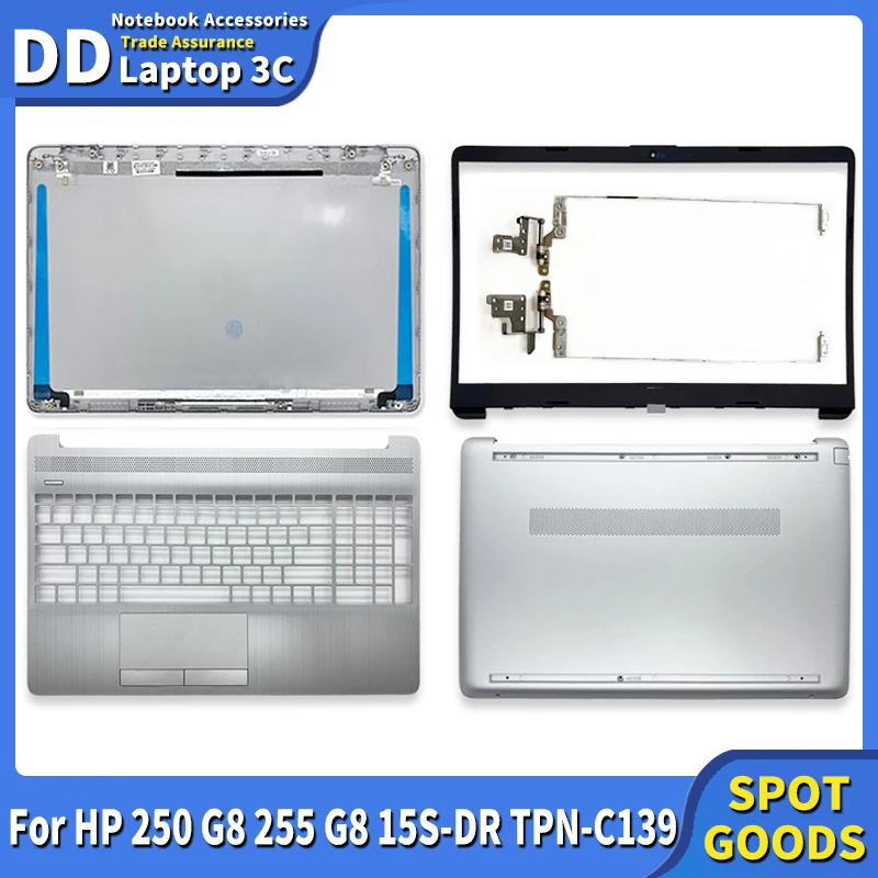 Nuova Custodia Per Laptop Lcd Cover Posteriore Lunetta Anteriore Poggiapolsi Inferiore Cerniere Coperchio Superiore Per Hp 250 G8 255 G8 15S-Dr Tpn-C1