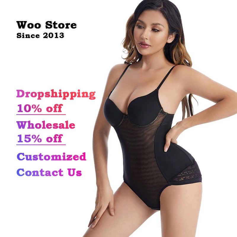 

Woo Store Women Body Shapers Bodysuit Slimming Shapewear Waist Trainer One-piece Corset With Steel Bone Tummy Control WSSS-52