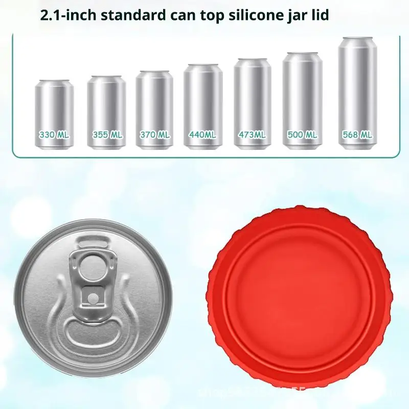 6pcs/set Silicone Soda Can Lid Reusable Can Stopper For Soda Beer Drinks Juice Standard Cans Protecto Coke Can