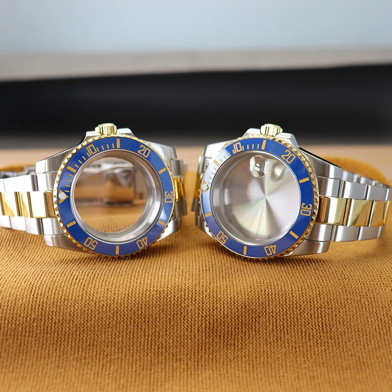 40mm Diver Watch Cases Bracelet Sapphire Glass For Seiko NH35 NH36 NH38 NH34 Miyota 8215 Eta2824 Movement 28.5mm Dial Submariner watch screen protector case,watch accessories,watch case,watch protective case,watch cover,watch protective cover,apple watch case,tpu protective case,bumper protective case
