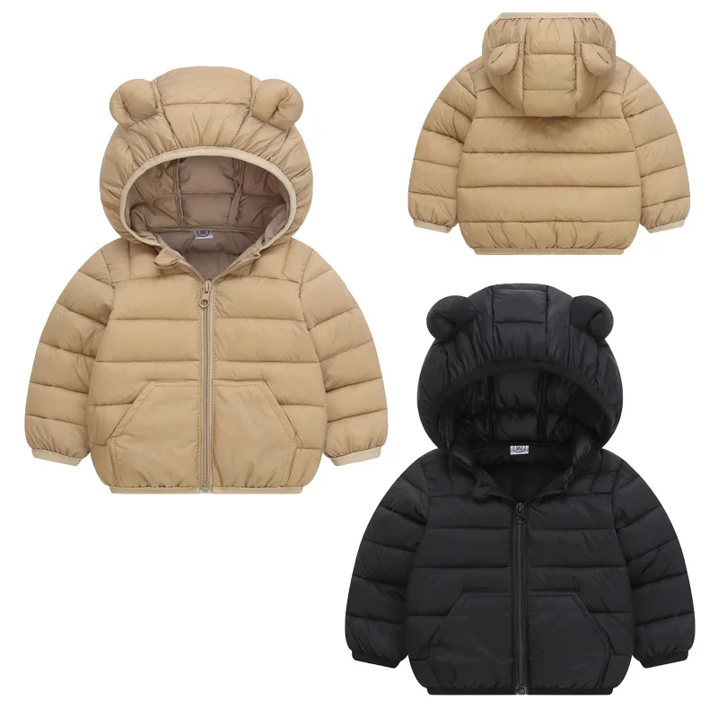 Baby Boys Girls Down Coats New Children Autumn Spring Cotton Jackets Infant Winter Fashion Outerwear Kids Hooded Casual Clothes 1