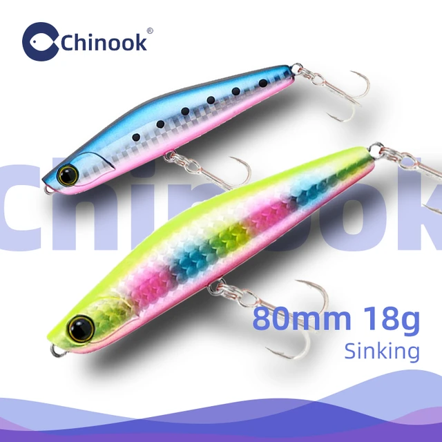 Chinook Sinking Pencil bait Fishing Lure 100mm14g Surface Floating Lures  for fishing swimbait Rap pike bass lurebait - AliExpress