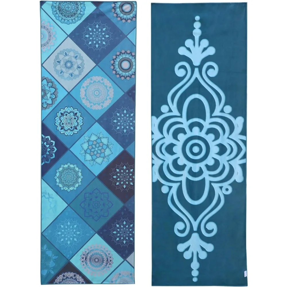 Dual-Sided Absorbent Quick-Dry Microfiber Yoga Mat Towel - Non-Slip with Skidless Technology