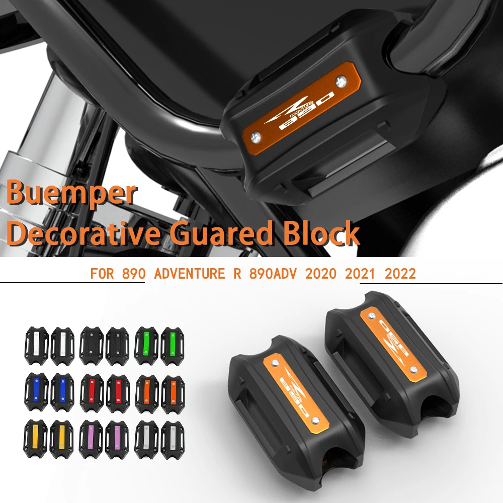 

890 ADV R 25mm For 890 Adventure R 890ADV 2020-2022 Crash Bar Bumper Engine Guard Protection Decorative Block CNC Motorcycle