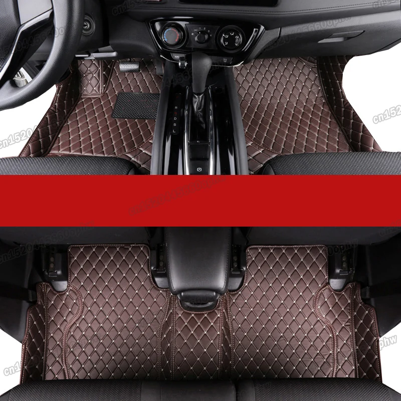 Leather Car Floor Mats For Honda Hrv 2015 2016 2017 2018 2019 2020 2021 Accessories Cover Rug