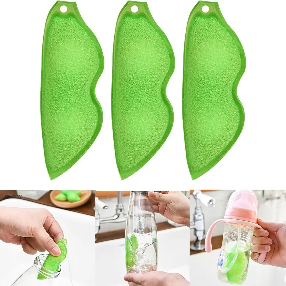 

3PCS Sponges Pea Shape Cleaning Sponges Aluminum Ceramic Balls Portable Heat Resistance Sponge Fun Cleaning Tool Kitchen