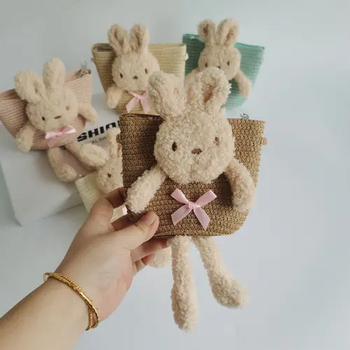 귀여운 곰 아기 여아 숄더백, 어린이 메신저 가방, 키즈 공주 미니 보우 핸드백, 크로스 바디 백, 어린이 동전 지갑 빨대 2