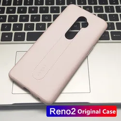 Original OPPO Reno 2 Slim Soft Leather & Rubber Shockproof Luxury Case Cover for OPPO Reno 2 (Pink)