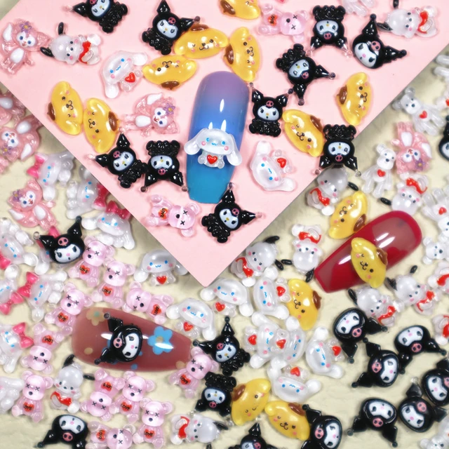 20pcs Cute Sanrio Nail Charms 2023 Fashion Pochacco Nail Art Kawaii Cartoon  Anime Nail Accessories