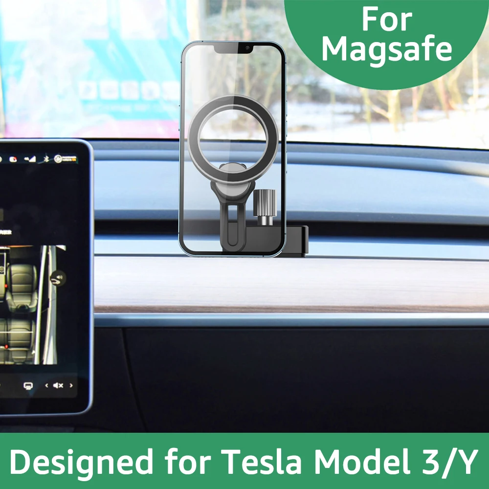 Magnetic Car Phone Holder Stand 360 Degree Rotation Telephone Support Mount  for Tesla Model Y Model 3 Compatible with Magsafe - AliExpress