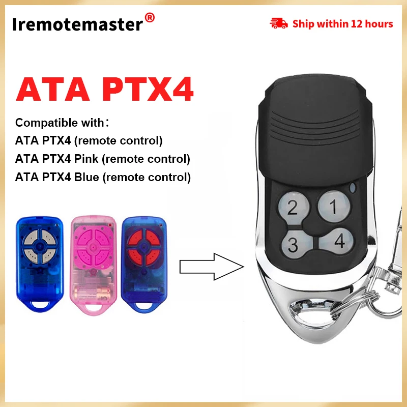 

For ATA PTX4 remote control Transmitter 4-Buttons Garage Door Remote Controller 433.92 MHz