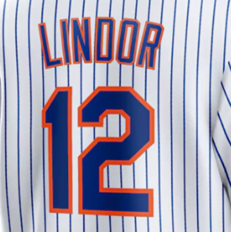 thumbnail image 1 of Camisetas de béisbol de la famosa marca de Nueva York con bordados para hombres, mujeres y jóvenes, personalizadas #12 LINDOR #18 STRAWBERRY #48 deGROM 39 DIAZ, 1 of 5