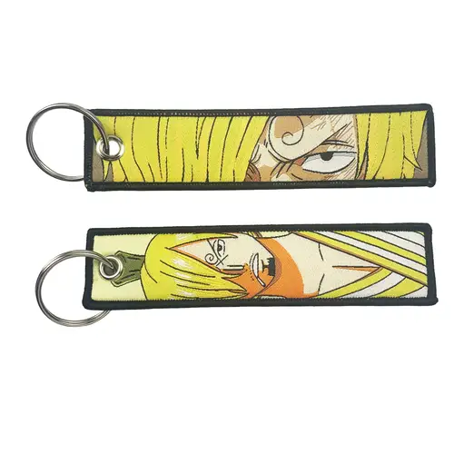 One Piece Anime Key Chains with Cute Jet Manga Embroidery Fashion Key Tag for Jewelry Accessory Key Ring Holder Gift Anime Fans - Image 22