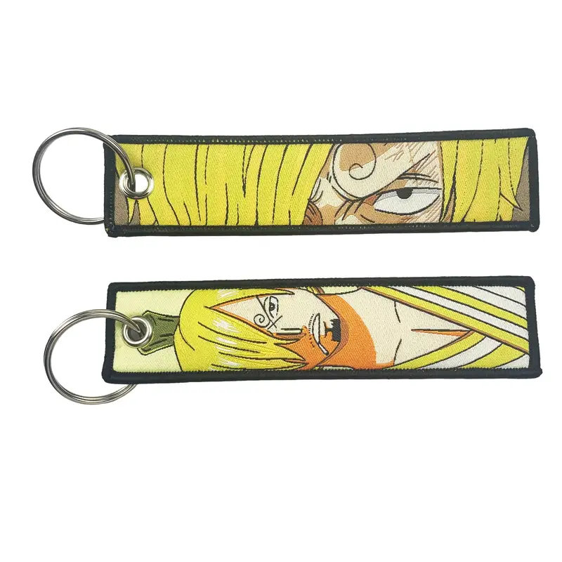 One Piece Anime Key Chains with Cute Jet Manga Embroidery Fashion Key Tag for Jewelry Accessory Key Ring Holder Gift Anime Fans - Image 22