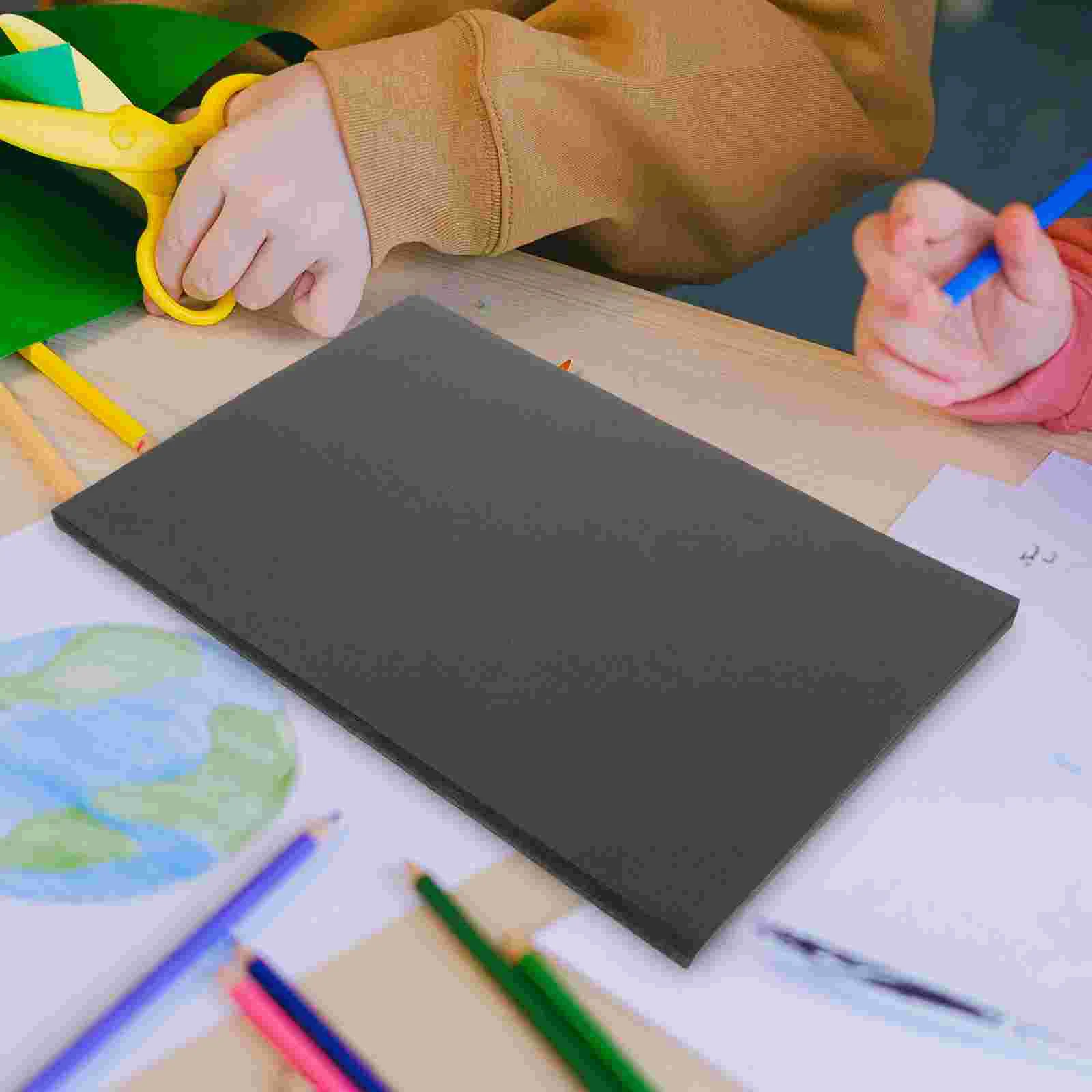 검정 골판지 주식 드로잉 용지 A4, 카드스톡 인사 그림 포장용, 50 매